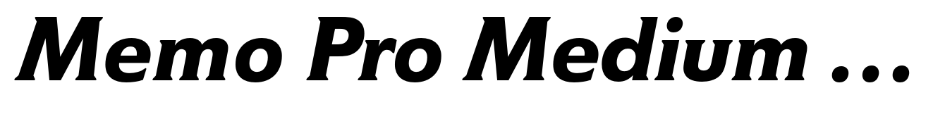 Memo Pro Medium Italic